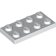 Lego destička 2x4, bílá (302001)
